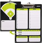 Xcello Sports Dry Erase Baseball Coaching Clipboard with Hanging Carabiner (9.5" x 13.5")