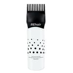 REhair - Hair Oil Applicator Comb with bottle (Black) (Black & White)