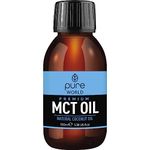 Pure World Natural MCT Coconut Oil 100ML 100% Pure and Undiluted. Premium Quality Coconut Oil. Natural C8 & C10 Vegan