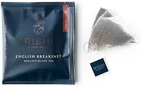 Rishi Tea English Breakfast Tea | USDA Organic Direct Trade Sachet Tea Bags, Certified Kosher Pure Black Tea, Energizing & Caffeinated | 50 Count (Pack of 1)