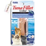 Inaba Premium Flavour Packed Cat Treats - Made in Thailand X Tails Nation (Tuna Fillet Grilled in Tuna Flavoured Broth, Pack of 6) with Vitamin E & Green Tea Extract