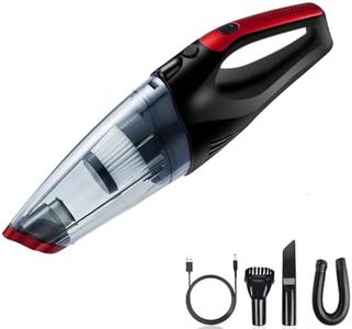 Handheld Vacuum Cleaner Cordless, Rechargeable(USB), 6200PA Powerful Suction Cleaner, Portable Hand Vacuum, with Led Light, HEPA Filter, for Home & Car & Pet Hair Cleaning