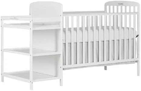 Dream On Me Anna 4-In-1 Full-Size Crib And Changing Table Combo In White