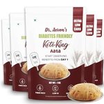 Dr. Aeran's Diabetes Friendly Keto King Atta, 5Kg, Ultra Low Carb, Low GI Atta for Sugar Release Control, Diabetic Atta For Diabetic Care, High Fiber Flour, Sugar Control Keto Atta