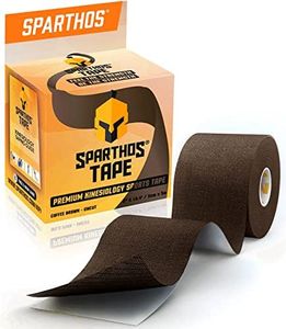 Sparthos Kinesiology Tape - Incredible Support for Athletic Sports and Recovery - Free Kinesio Taping Guide! - Rocktape Breast Waterproof Rock Boob Bra Gold Lift Tapes - Uncut (Coffee Brown)