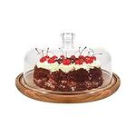 Gtouse Cake Stand with Dome Lid, Ac