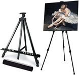 Artify 73 Inches Double Tier Easel Stand, Adjustable Height from 22-73”, 3 in 1, for Painting and Display with a Carrying Bag, 1PACK