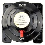 Marine Heavy Duty Dual Battery Selector Switch,Boat Safety Disconnect Switch Battery Master Switch Isolator ​for Power Disconnect Cut Off