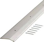 M-D Building Products 78071 M-D Wide Fluted Carpet Trim, 1-3/8 in W X 36 in L X 0.3 in H, Tile, Silver