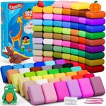 ifergoo Air Dry Clay - 102 Colors Molding Magic Clay for Kids, DIY Model Toy Kit with Sculpting Tools, Art & Crafts School Projects, Ultra Light & Soft, Home Party Favors Gift for Boys Girls Kids 3-12