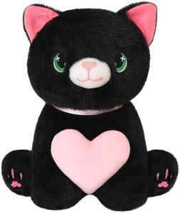 TOYSYM Cat Plush Toy Cute Heart Cat Stuffed Animal Soft Kitty Plushies Pillow Kawaii Pink Heart Plushie Doll Valentine's Day Gifts Birthday for Kid Lover Decor 10 inch