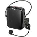 TONOR Voice Amplifier with Wireless Headset Microphone, 11h Duration Rechargeable, LED Display, Portable PA System with Wireless Mic for Teaching, Speech, Meeting,Performance,Tour Guiding K11