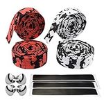 Lystaii 4 Rolls Bicycle Bar Tapes EVA Camouflage Bike Handlebar Tapes Comfort Road Bike Bar Tape with Bar End Plugs and and 4 Finishing Tapes for Cycling Handle Wraps Touring Cycling and Road Racing