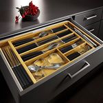 Bamboo Cutlery Tray Expandable Utensil Drawer Kitchen Organizer Insert Divider