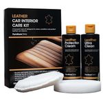 Furniture Clinic Leather Car Interior Care Kit - Premium Cleaning Kit for Car Seats - 250ml Leather Cleaner & Leather Conditioner – Complete Kit to Clean and Protect All Types of Leather & Vinyl