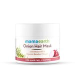 Mamaearth Onion Hair Mask for Men and Women 200ml - With Onion Oil & Organic Bamboo Vinegar - Damaged Hair & Hair Fall Control