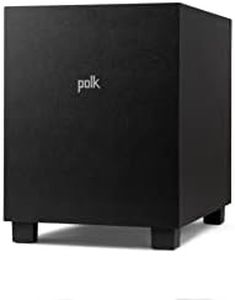 Polk Monitor XT10 Home Subwoofer, 10" Deep Bass Woofer, 100W Class D Amplification, Dolby Atmos, Auro 3D & DTS:X Compatible, Black