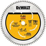 DEWALT DWAFV31278 Flexvolt 78T Miter Saw Blade, 12"