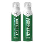 Biofreeze Pain Relief 360 Spray for Arthritis, Cold Topical Analgesic, Fast Acting Cooling Pain Reliever for Muscle, Joint, and Back Pain, Colorless Formula, Pack of 2, 4 oz. Bottles, 10.5% Menthol