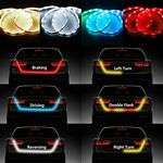 NSLUMO 4 Color 150CM 59" Led Strip Rear Trunk Light Dynamic Streamer Flow Type Turn Signals Rear Breaking lights Tail Warning Lights