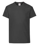 FRUIT OF THE LOOM Unisex Kids Valueweight Short Sleeve T Shirt, Black, 9-11 Years UK