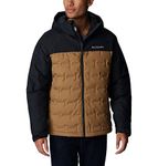 Columbia Men's Grand Trek II Down Hooded Jacket, Delta/Black, X-Large