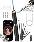 Kekoy Ear Wax Removal Kit Otoscope Ear Camera 1296P HD, WiFi Ear Cleaner with Camera, Rechargeable Ear Wax Remover Tool with Camera, Ear Wax Removal Tool with Lights for Adult & Kid(Black Gold)