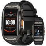 KOSPET TANK X2U Smart Watch with GPS, 50M Waterproof, Stainless Steel Body, 3D Curved Corning Gorilla Glass, Large Capacity Battery, Bluetooth Calling, 1.64" AMOLED Display. Pressure&Altitude&Compass