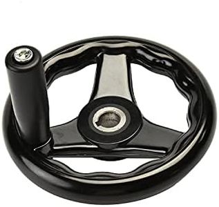 Othmro 1Pcs Round Three Hand Wheel 0.63in Center Hole Diameter 6.3in Handwheel Diameter Black Bakelite 3 Spoked Lathe Handwheel Hand Wheel with Revolving Handle for Milling Machine Lathes Grinders