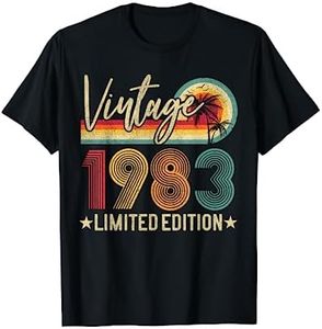 Edizione Limitata 1983 40° Compleanno Regalo 40 Anni Vintage Maglietta