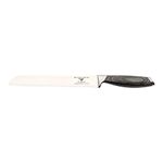 Rockingham Forge 259 Series 8" Bread Knife with Serrated Edge German Steel Blade and Ergonomic Teak Effect Handle RF-2597