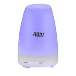 Allin Exporters DT-1509GS Aromatherapy Diffuser Essential Oil 4 in 1 to Purify, Ionize, Humidify & Spread Aroma Ultrasonic Cool Mist with 7 Color Changing LED Lights (100ml)bpa free plastic ABS