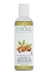 PUROLEO Sweet Almond Oil 4 Fl Oz/120 ML (Packed In Canada) Pure Almond Oil for Skin, Hair, & Body | Organic Carrier Oil & Body Oils For Women | Almond Butter Hair Oil, Body Oil, Baby Oil, Massage Oil huiles essentielles Amande Douce Huile Massage