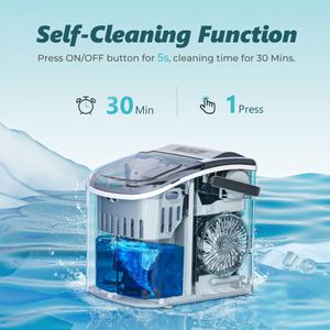 EUHOMY Countertop Ice Maker – Compact Portable Ice Machine