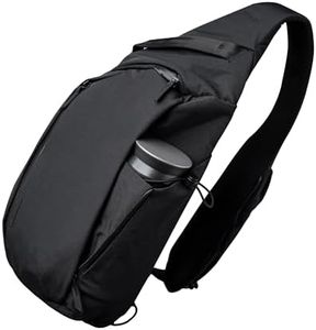 ALPAKA Metro Crossbody Right Shoulder 7.5L - Crossbody Bag Men,Sling Backpack - Fits 11" Tablet - Single Shoulder with YKK Zipper - Expandable Water Bottle Pocket - Phone Sleeve- Black Axoflux 210D