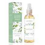 Aromafume White Sage Smudge Spray|100Ml/3.3 Oz|Sage Spray For Cleansing Negative Energy & Protection|Non-Toxic Room Spray|Natural Sage Mist For Spiritual Cleansing, Smokeless Smudging