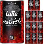 Laila Tinned Chopped Tomatoes in Tomato Juice 400g (Case of 12), Premium Tinned Tomatoes Chopped, Delicious Sun-Ripened Tin Tomatoes Chopped, Italian Canned Tomatoes