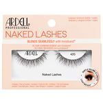 Ardell False Eyelashes Naked Lash 420 Black Light Airy Super Soft Comfortable Invisiband Light Criss-Crossing Short Length Natural Look Vegan-Friendly Cruelty-Free False Lashes