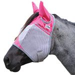 Cashel Crusader Horse Fly Mask with Ears for Charity, Pink, Horse