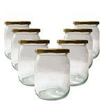 DIAH DO IT AT HOME Pickle Jars with Lids 540ml - Jam Chutney Honey Storage - (24 x Glass Jar 540ml + Lid)