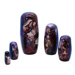 Wowser Five-Piece Nesting Nativity Set, Freestanding Christmas Decor, Religious Decoration