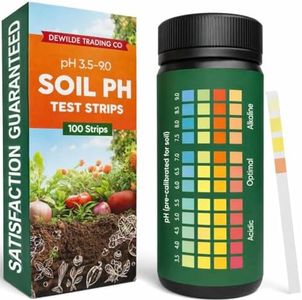 Soil Test Kit – 100 Soil pH Test Strips (3.5–9 Range) for Garden, Lawn & Indoor Plants – Easy At-Home Soil Testing