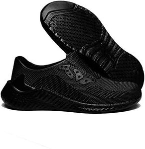 lozoye Professional Chef Clogs for Men Non Slip Oil Water Resistant Food Service Work Sneakers Comfort Casual Shoes, Black, 8.5