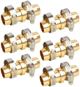 Hourleey 6 Pack Garden Hose Repair Kit, Hose Connector Repair Mender Kit with Stainless Clamp, Fits 3/4"-5/8" Water Hose Repair Fittings