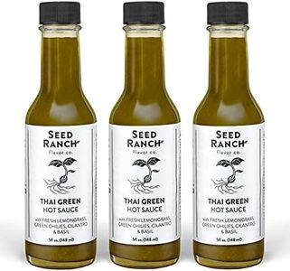 Seed Ranch Thai Green Hot Sauce, 3 Pack - Mild Heat - Lemongrass, Green Chilies, Cilantro & Basil, Organic Gourmet Hot Sauce - Vegan, Non-GMO, Gluten-Free - Proteins, Rice Bowls, Salad Dressing
