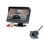 AUSEK 5 Inch Universal Car Rear View Camera with Display - Night Vision,Waterproof, Easy Install Reverse Camera for Car Back Parking