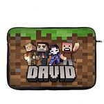 Personalised ANY NAME Cool Pixel Art funny Video Gamer, Gaming Enthusiast Birthday Gift for Kids, Boys, Girls, Back to School, iPad Air/Pro/Mini, Laptop Sleeve/Cover. (14")