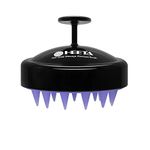 HEETA Hair Scalp Massager, Scalp Scrubber with Soft Silicone Bristles for Hair Growth & Dandruff Removal, Hair Shampoo Brush for Scalp Exfoliator, Black