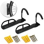 SortWise 2 Pack Bicycle Bike Adjustable Wall Mounted Hook Rack Holder Hanger Stand Cycle Storage System for Garage/Shed