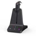 Yealink DECT Wireless Headset WH63 E2,Teams Certified,Single Ear(Mono) Office Headset for Desk Phone and Computer Softphone,Noise Cancelling Mic, 607Ft Range,3 Wearing Styles